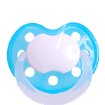 Baby-Nova Navnesutter, anatomiske, latex, str. 1, transparent-aqua