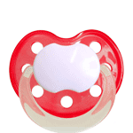 Baby-Nova Navnesutter, anatomiske, silikone, str. 1, transparent-rød