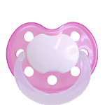 Baby-Nova Navnesutter, anatomiske, silikone, str. 1, transparent-lilla