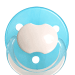 Baby-Nova Navnesutter, runde, latex, one size, transparent-aqua