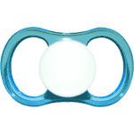 Esska Happy Navnesutter, symmetriske, silikone str.2, transparent_aqua