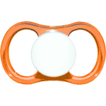 Esska Happy Navnesutter, symmetriske, silikone str.2, transparent_orange