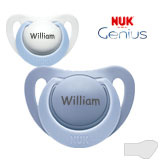 NUK Genius Navnesutter, anatomiske, silikone, str. 0
