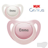 NUK Genius Navnesutter, anatomiske, silikone, str. 0