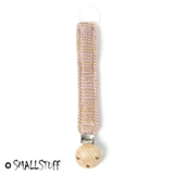 Smallstuff sutteholder, strikket, pudder/guld