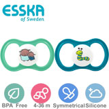 Esska Happy sutter, symmetriske, silikone str.2